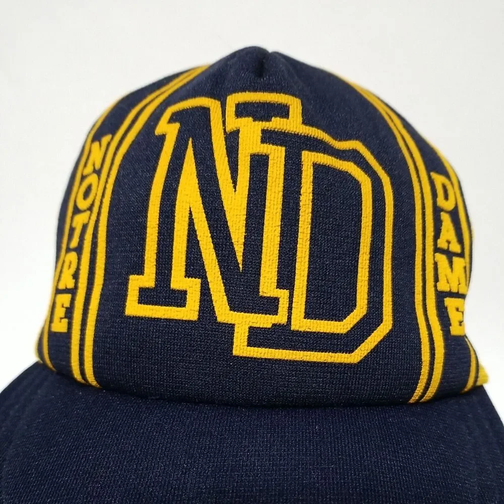 Notre‎ Dame Mesh Snapback Trucker Hat Cap Men's  Vintage New RARE
